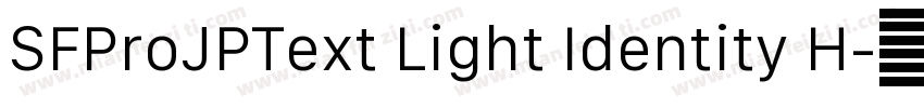 SFProJPText Light Identity H字体转换